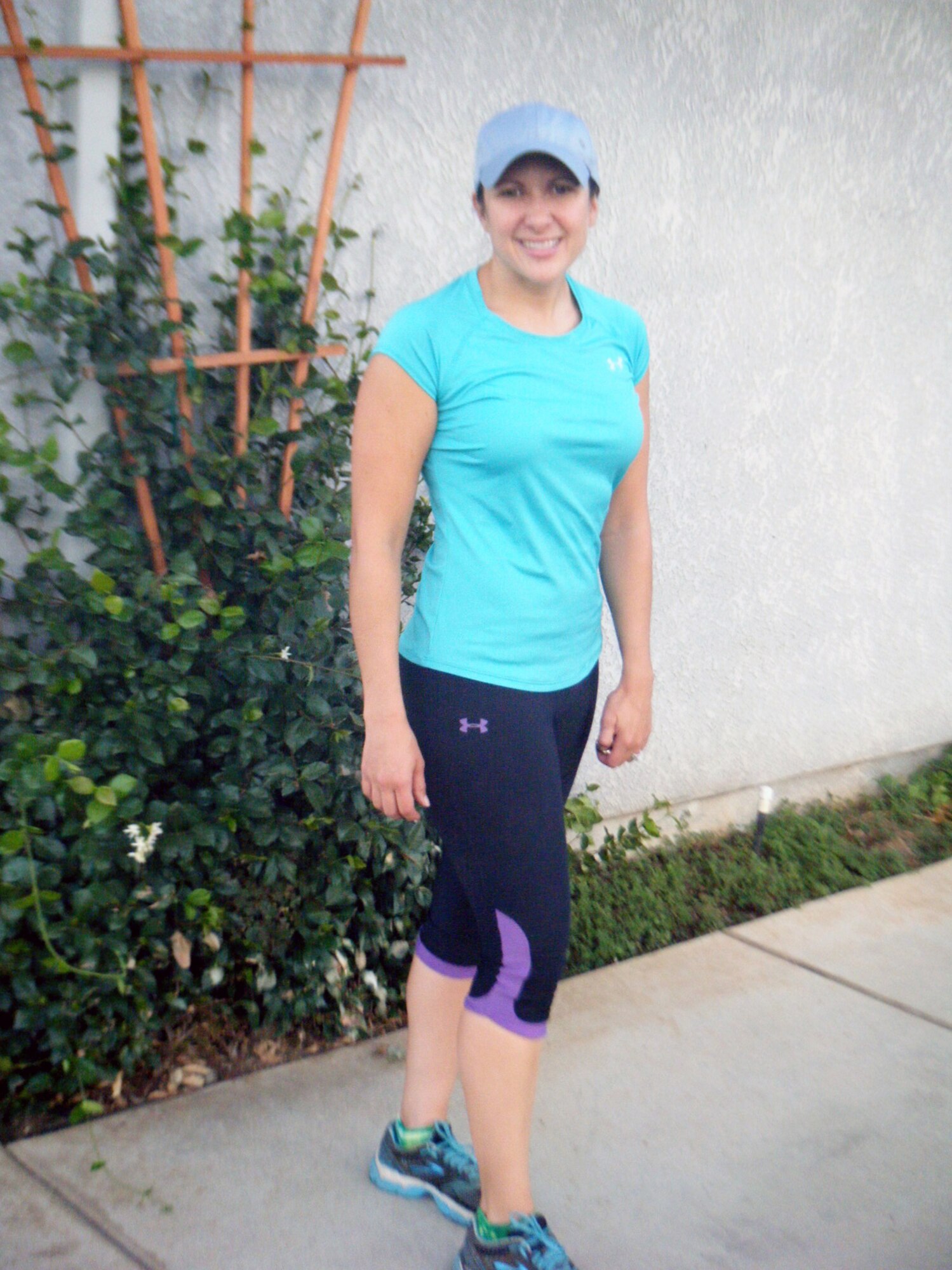 WRIGHT-PATTERSON AIR FORCE BASE, Ohio - Master Sgt. Jackie Duarte, sister of Tech. Sgt. Joseph Valenzuela, 445th Aeromedical Evacuation Squadron, is training for the 2012 Air Force Marathon scheduled for Sept. 15. Sergeant Valenzuela, Sergeant Duarte and their sister, Juliet, are running in the marathon together. (Courtesy photo)