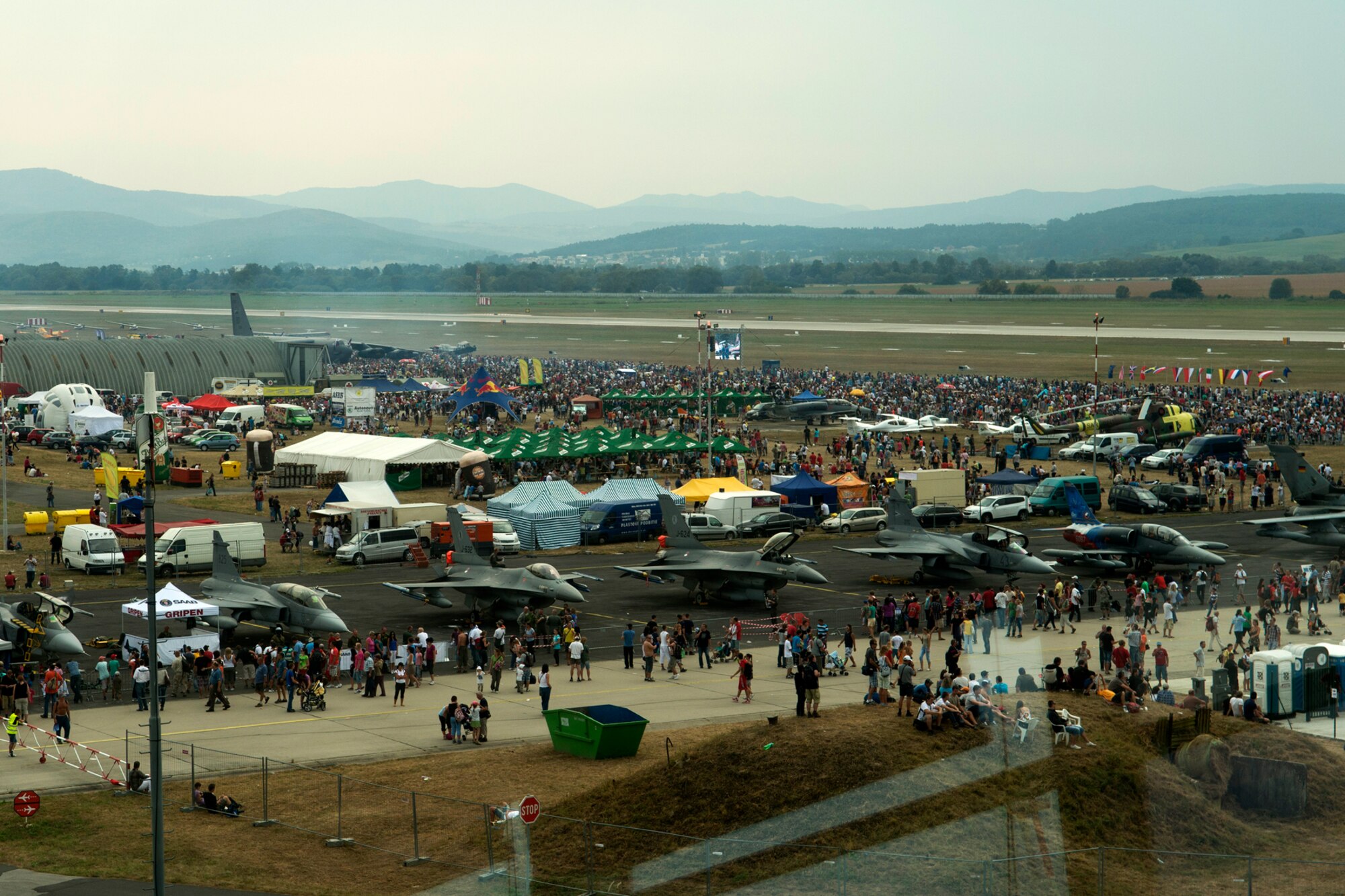 The Slovak International Air Fest is the largest aerial event of the year with displays and aerial demonstrations from aircraft all across Europe and Asia, Sept. 2, 2012, Sliac, Slovakia. An estimated 115,000 people attended the event. (U.S. Air Force photo by Master Sgt. Greg Steele/Released)