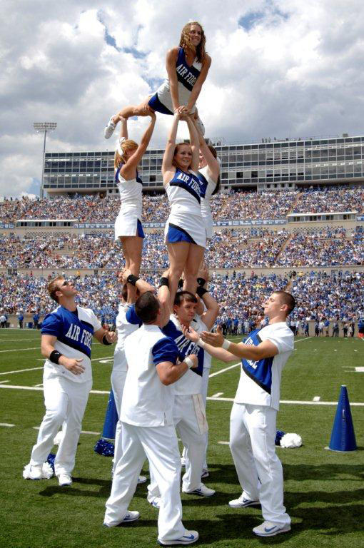 Academy Cheerleaders Encourage Their Team Community United