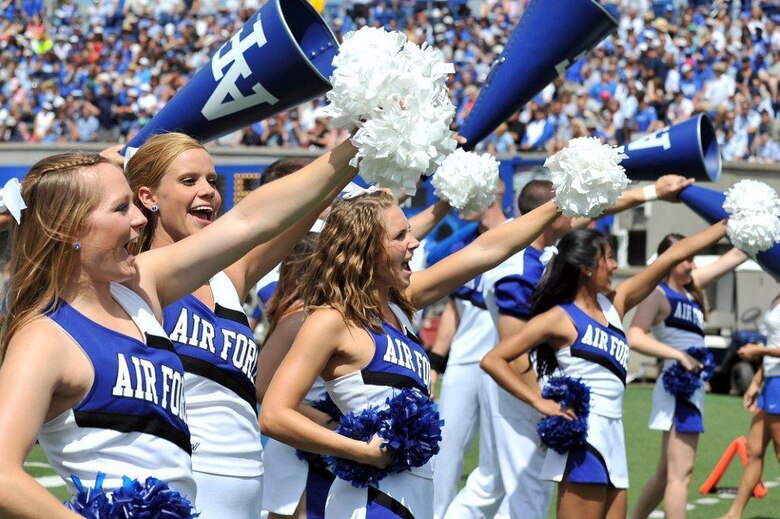 Academy Cheerleaders Encourage Their Team Community