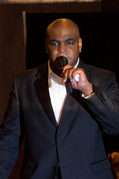 Capt. Darrell Bogan, 94th Airlift Wing Equal Opportunity director, and founder of the American Homeless Veterans Foundation, speaks at an AHVF Celebrity Fashion Gala at the W Hotel midtown, Atlanta, Ga. Sept. 2. The foundation, a non-profit organization, strives to eradicate veteran homelessness in our nation. “I wouldn’t leave you on the battlefield and I won’t leave you on the streets,” said Bogan. (photo by Damon Peebles)