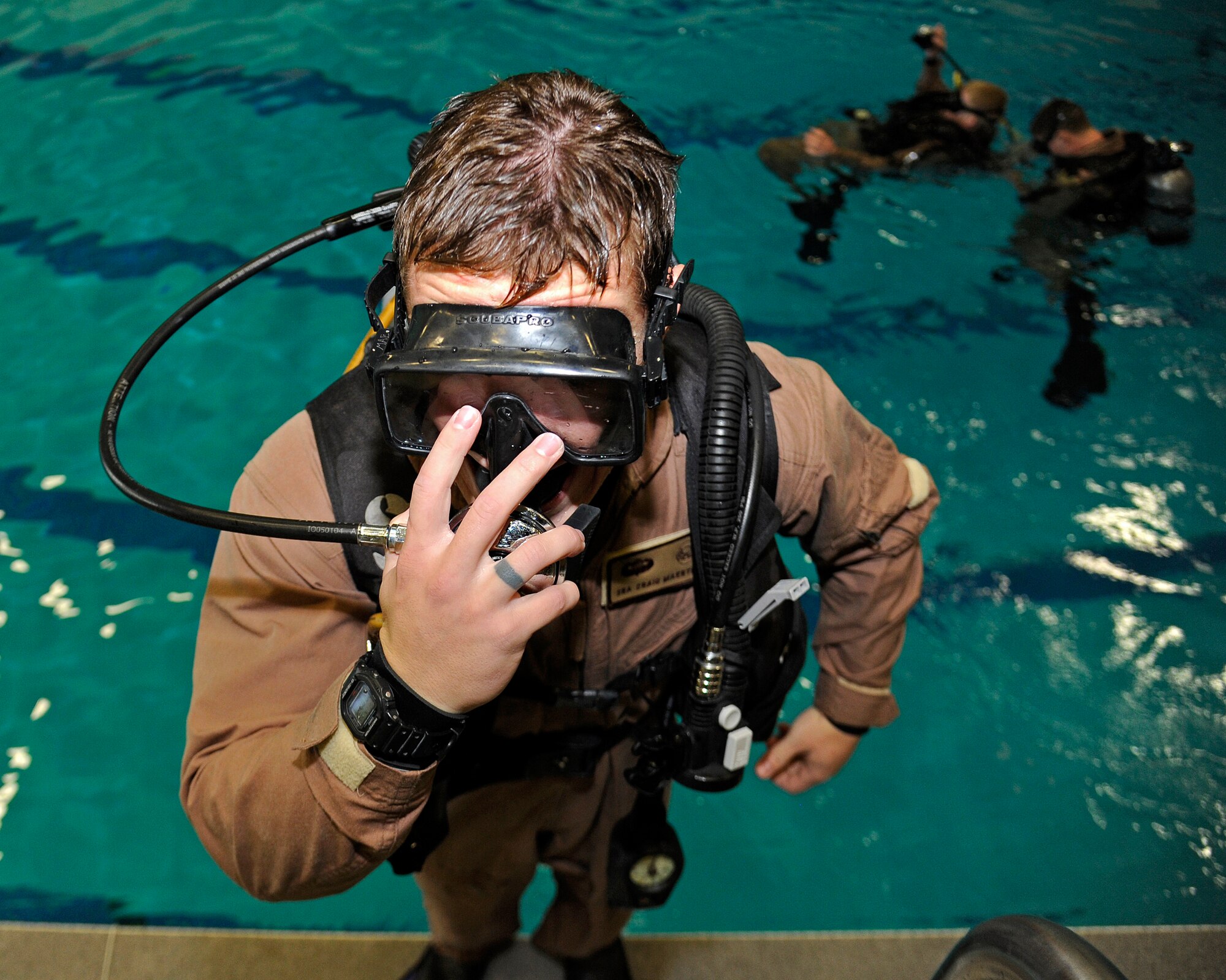 Senior Airman Craig Maertens, 66th Training Squadron Survival, Evasion, Resistance, Escape specialist, has been selected as a member of Team Fairchild's elite, Fairchild's Finest at Fairchild Air Force Base, Wash. (U.S. Air Force photo by Airman 1st Class Ryan Zeski)