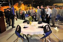 Robins POW/MIA recognition ceremony was Thursday in the Museum of Aviation Century of Flight Hangar.
J.D. Lankford, author of “Walk With Me” and former World War II POW and Korean War veteran, was guest speaker. (U. S. Air Force photo/Sue Sapp)
