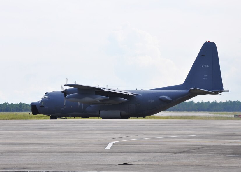 Aircraft #64-0559, an MC-130E Combat Talon I, taxis to the runway for the final time from its Duke Field, Fla. home Sept. 18, 2012 moments after it was officially retired from the 919th Special Operations Wing’s inventory.  The aircraft, originally reassigned to Duke in 2000, flew to Kirtland Air Force Base, N.M., where it will be used on the ground as a fuselage trainer for the 58th SOW’s MC-130 schoolhouse. It was the seventh of 14 Duke Talons to retire and amassed more than 22,150 flying hours throughout its 47 years of cumulative Air Force service.    (Courtesy photo)   