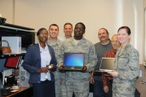 MINOT AIR FORCE BASE, N.D. -- The 5th Medical Group's Medical Information Services Flight manages and provides information technology systems, information assurance, information management and full communications support to the medical treatment facility, ensuring all data and equipment is secured and readily accessible. MISF personnel install, update, troubleshoot and manage all IT equipment, while maintaining the "Integrity, Confidentiality and Availability" of all 12,700 Minot AFB beneficiaries' medical data. (U.S. Air Force photo/Staff Sgt. Carmen Washington)