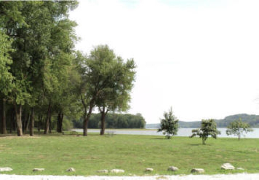 John Hay Recreation Area located on the banks of the Mississippi River near East Hannibal, IL.
