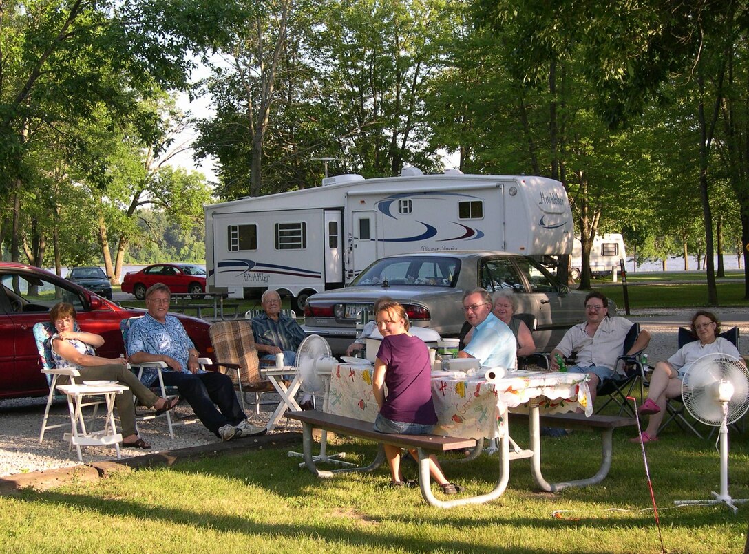 Shady Creek Recreation area offers camping along the banks of the Mississippi River near Fairport, IA.