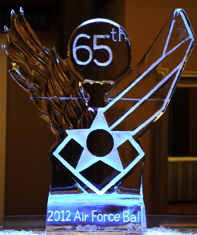 Langley Air Force Base celebrates the 65th birthday of the Air Force with the Air Force Ball, held at the Omni Hotel in Newport News, Va., Sept. 22, 2012. Langley hosted the event to recognize the Air Force’s 65th Birthday. (U.S. Air Force photo by Airman 1st Class Teresa Aber/Released)