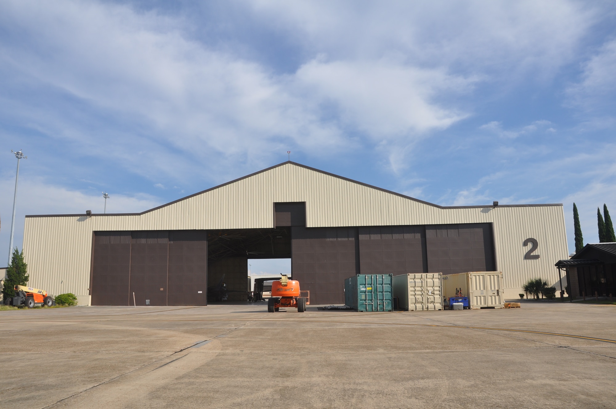 Renovations have begun on Hangar 2. The project is scheduled to be completed Feb. 2013.( U.S. Air Force photo by 2nd Lt. Andrea Valencia)