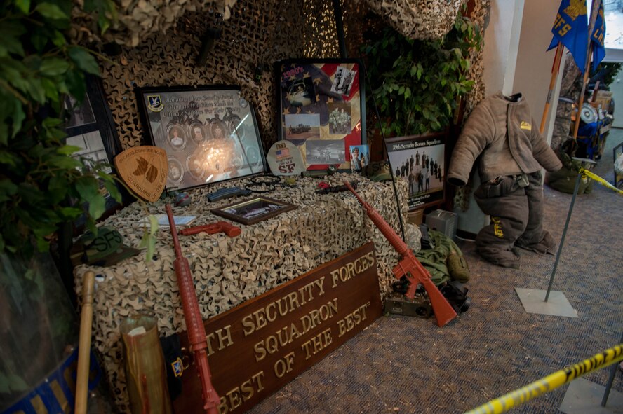 As part of the 65th Air Force birthday gala, squadrons from the wing put together displays highlighting their squadron and compete with each other for a grand prize Sept. 21, 2012, at Incirlik Air Base, Turkey. The 39th Security Forces Squadron ultimately won the competition. (U.S. Air Force photo by Senior Airman Anthony Sanchelli/Released)

