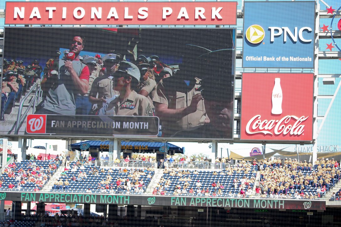 Washington Nationals' Marine Corps Day at Nationals Park, Washington D.C., Sept. 24, 2012. (U.S. Marine Corps photo by Cpl. Cody A. Fodale)