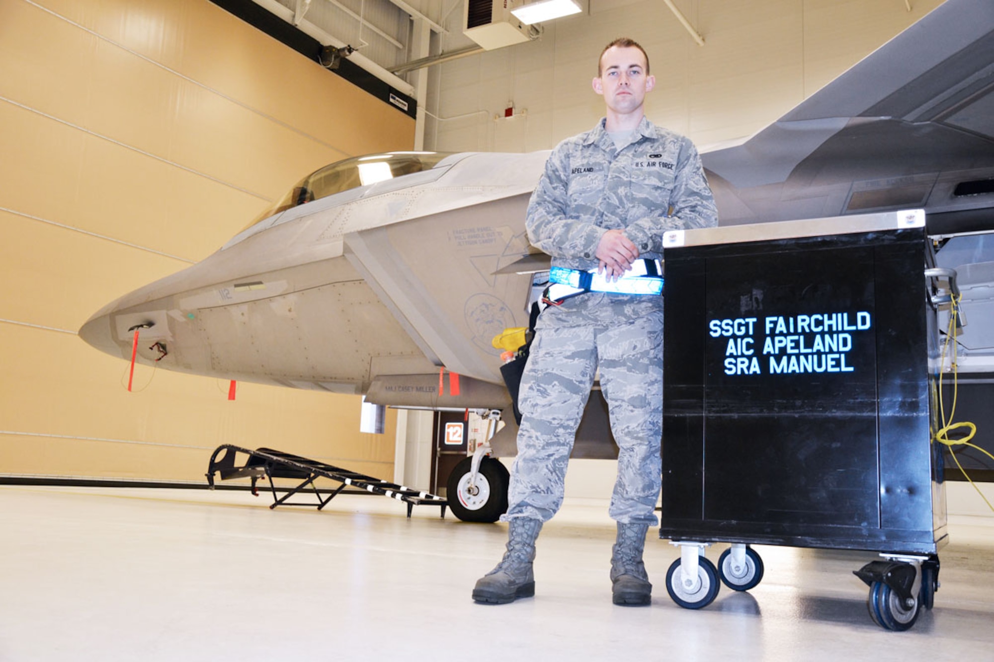 Airman 1st Class Nathaniel Apeland, a weapons loader wtih tthe 525th Aircraft Main-
tenance Unit, has been involved with missionary and charity work almost all his life.
(Courtesy photo)