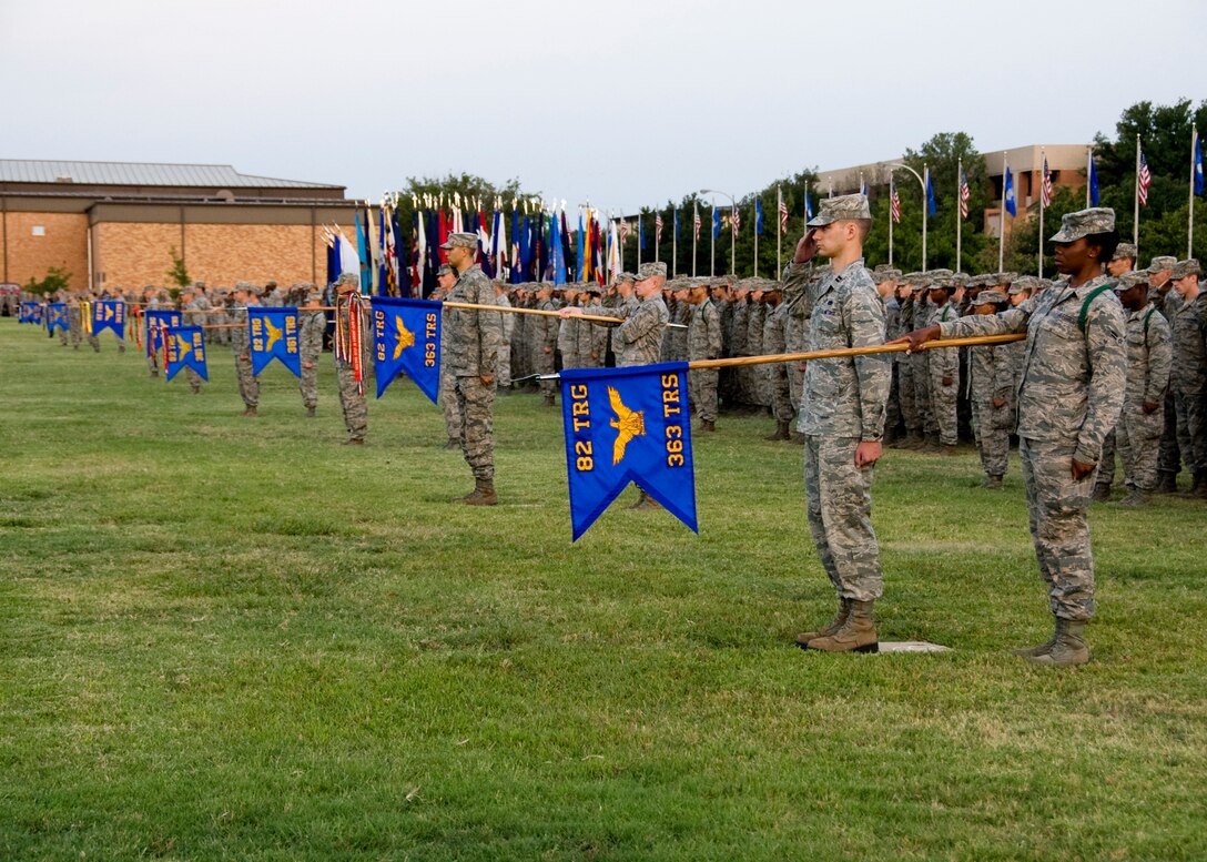A parade was held Sept. 21, 2012, in observance of the National POW/MIA Recognition Day at Sheppard Air Force Base, Texas, parade grounds. Members of the base also particpated in a flag vigil during the day to honor the POW/MIA's. (U.S. Air Force photo/Frank H. Carter) 
