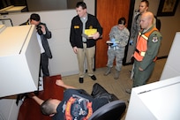 OSI performs an initial investigation during the Joint Base San Antonio-Randolph active shooter exercise Sept. 18. (U.S. Air Force photo by Don Lindsey)