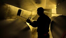 U.S. Air Force Staff Sgt. Donald Slayton, 35th Aircraft Maintenance Squadron crew chief, checks a panel on an F-16 Fighting Falcon during the Operational Readiness Inspection relook at Misawa Air Base, Japan, Sept. 25, 2012. Airmen from the 35th Fighter Wing were validated by the Pacific Air Forces Inspector General team during the relook as they showed their ability to produce war-ready aircraft at a moment’s notice. (U.S. Air Force photo by Staff Sgt. Nathan Lipscomb)