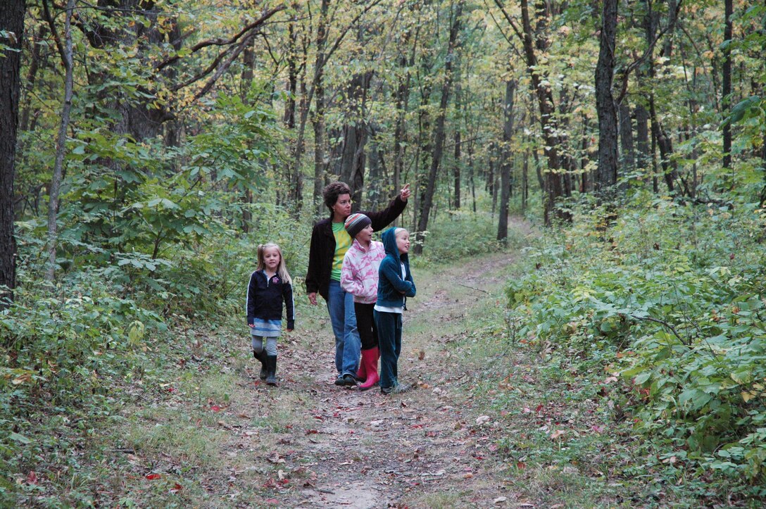 A family hike along the North Overlook Nature Trail