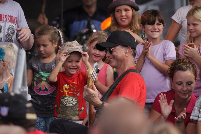 Gary Sinise and the Lt. Dan Band performed their final USO tour of the year for Marines and their families aboard Marine Corps Base Camp Lejeune, Sept. 16.