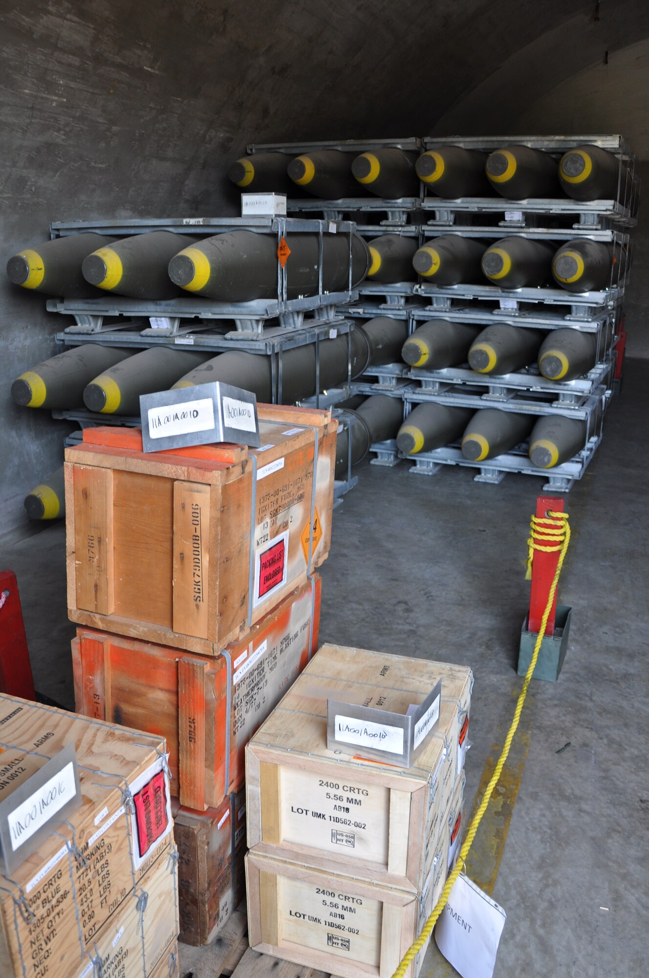 The 325th Maintenance Squadron munitions flight stores $83 million in weapons which are not only supplied to Tyndall, but also Pensacola Naval Air Station, Fla., Maxwell Air Force Base, Ala. and Kessler Air Force Base, Miss.  (U.S. Air Force photo by Staff Sgt. Rachelle Elsea)
