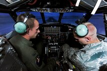 MINOT AIR FORCE BASE, N.D. -- B-52H Stratofortress pilots are now teaming up with maintainers to give them a feel for what it's like to fly the buff using the flight training simulator. Used as an incentive for top maintenance section performers, the program is also important in that it shows maintainers a different perspective of the mission and helps them realize how critical some of the systems they work on are. (U.S. Air Force photo/Senior Airman Jesse Lopez)
