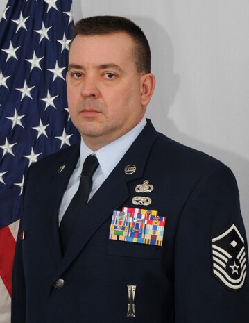 Master Sgt. John Young, 166th Logistics Readiness Squadron, 166th Airlift Wing, is the Delaware Air National Guard Outstanding First Sergeant of the Year for FY 2011. (U.S. Air Force photo/Tech. Sgt. Harold Herglotz)