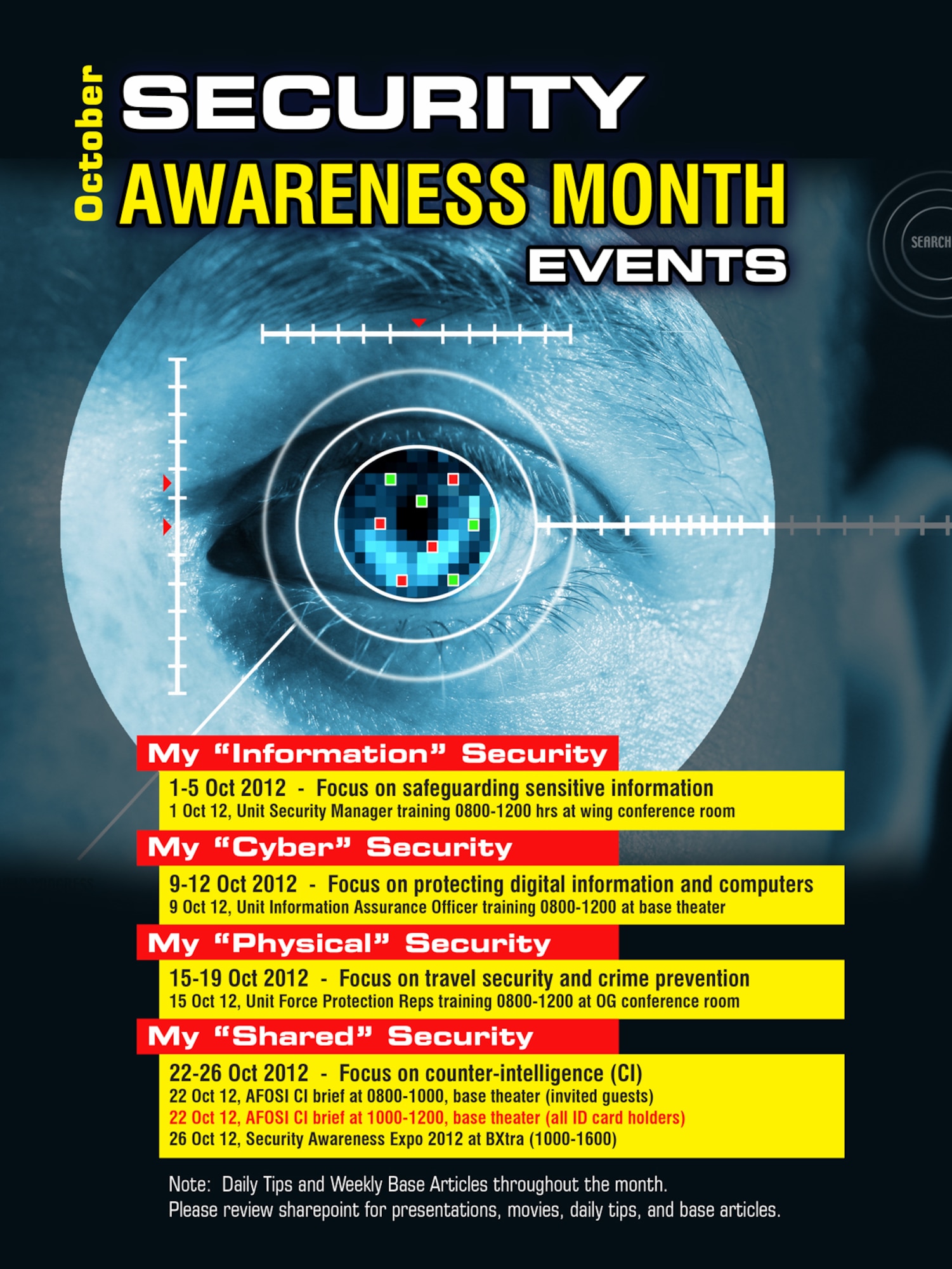 This poster was produced for the Security Awareness Month at RAF Mildenhall. (U.S. Air Force graphic/Gary Rogers)