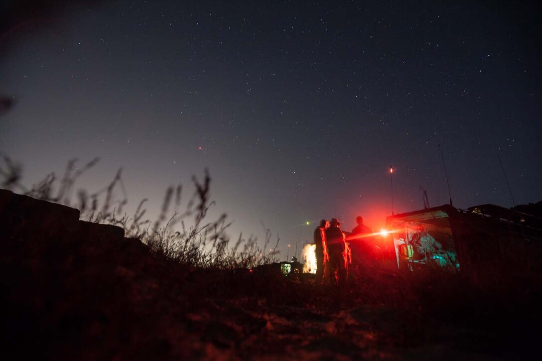 Marines with 3rd Assault Amphibian Battalion, 1st Marine Division, staged their vehicles on the beach on Camp Pendleton Calif. Sept. 6 after a mock ship-to-shore operation from the USS Makin Island. Marines with the battalion keep their skill sets sharpened for when the Marine Corps returns to its amphibious routes.