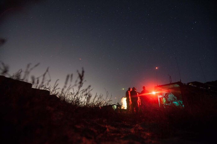 Marines with 3rd Assault Amphibian Battalion, 1st Marine Division, staged their vehicles on the beach on Camp Pendleton Calif. Sept. 6 after a mock ship-to-shore operation from the USS Makin Island. Marines with the battalion keep their skill sets sharpened for when the Marine Corps returns to its amphibious routes.