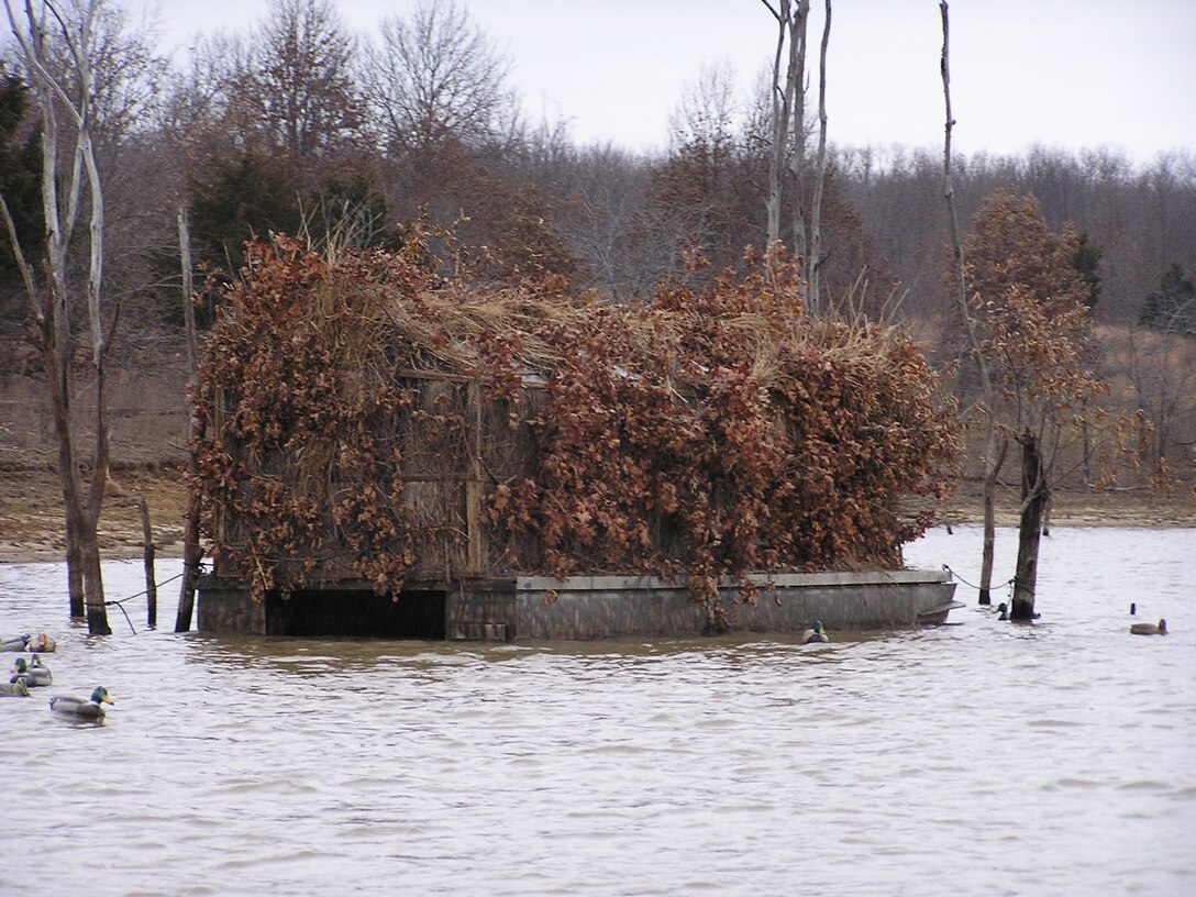 The U.S. Army Corps of Engineers holds its annual duck blind drawing the last Saturday in September each year.  Hunters draw for one of thirty duck blind location on the lake.