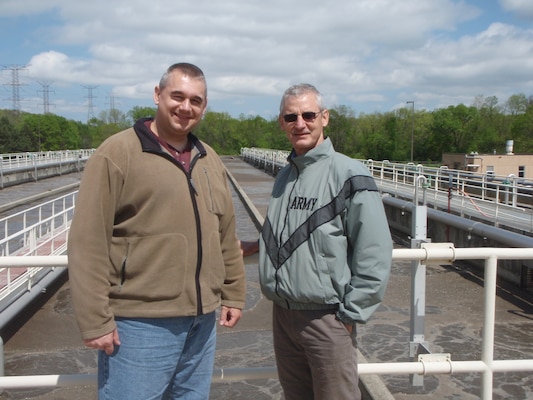Buffalo District environmental engineer, Steve Vriesen (left), and Buffalo District safety officer, Bill Pioli (right), recently returned  from Chicago where they updated their water delivery and waste water treatment knowledge and expertise.  (April 27, 2012)