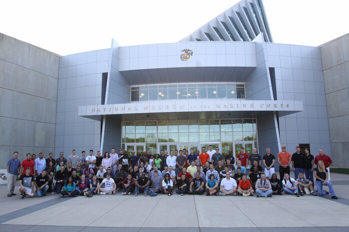 Marines from Headquarters and Headquarters Squadron visit the National Museum of the Marine Corps to look back on the proud history of the Marine Corps, Sept. 21.