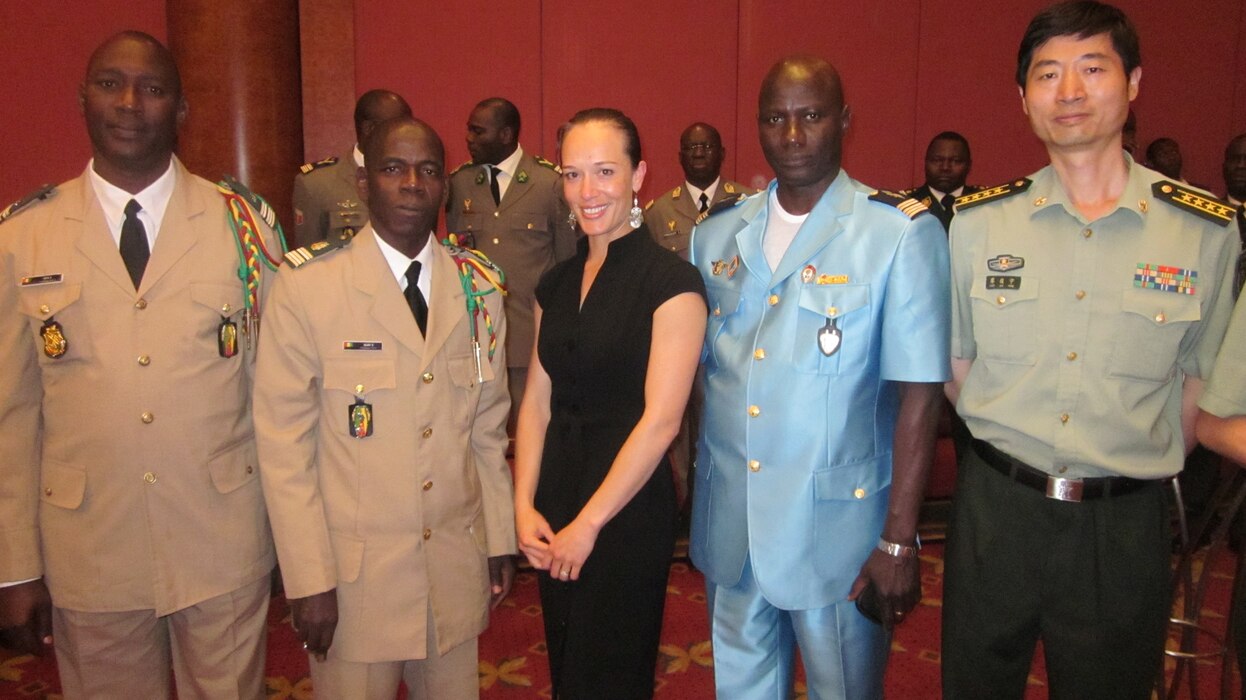Maj Voyne, China FAO, attends Cameroon War College function in Beijing in place of SDO/DATT, BGen Stillwell, USAF. Senior African officials were deeply impressed with multi-lingual USMC officers. 