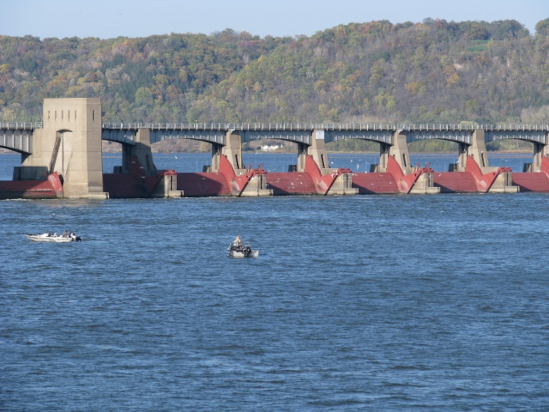 Lock and Dam 11 on the Mississippi River.