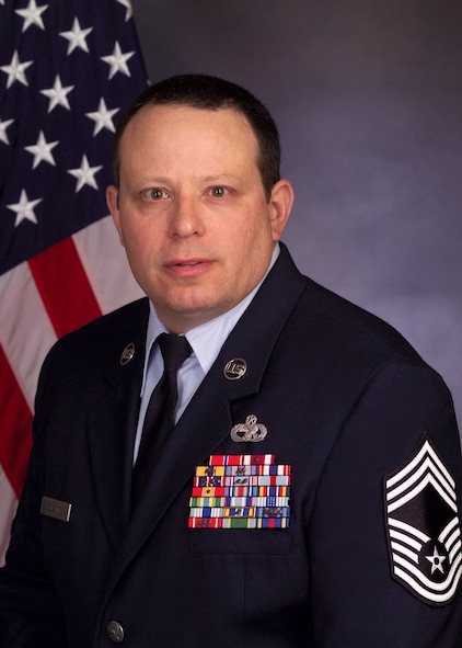 Chief Master Sgt. Brian McDaniel, 734th Air Mobility Squadron Superintendant(U.S. Air Force courtsey photo/Released) 
