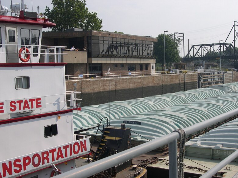The Mississippi River Visitor Center at Locks and Dam 15 offers a great view of towboats passing through the locks. 