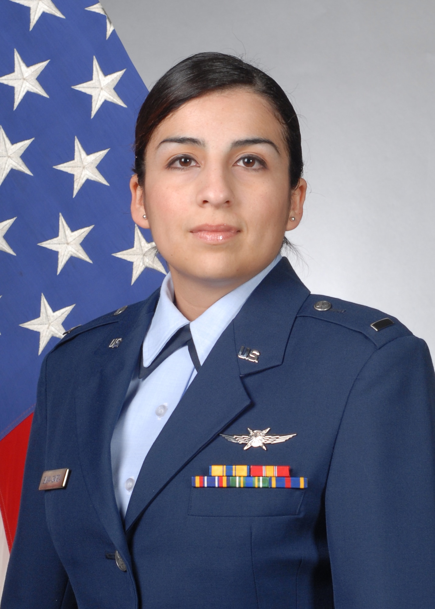 KUNSAN AIR BASE, Republic of Korea -- 1st. Lt. Angelica Silva-Garza, 8th Fighter Wing deputy chief of wing plans and programs, is photographed for Portraits of Wolf Pack Women to commemorate Women's History Month during the month of March. (U.S. Air Force photo by Staff Sgt. Tong Duong)