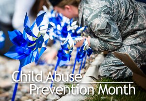 U.S. Air Force Staff Sgt. Sarah Hurtado, 366th Security Forces Squadron, plants pinwheels near the main gate at Mountain Home Air Force Base, Idaho, in recognition of Child Abuse Prevention Month April 1, 2013. The 366th Medical Operations Squadron family advocacy office will hold a variety of events to raise awareness and teach parents how to raise healthy, happy children. (U.S. Air Force photo illustration/Tech. Sgt. Samuel Morse)