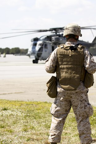 Squadrons from Marine Aircraft Group 29 participate in training exercise Carolina Thunder, held at Marine Corps Auxiliary Landing Field Bogue, March 21.