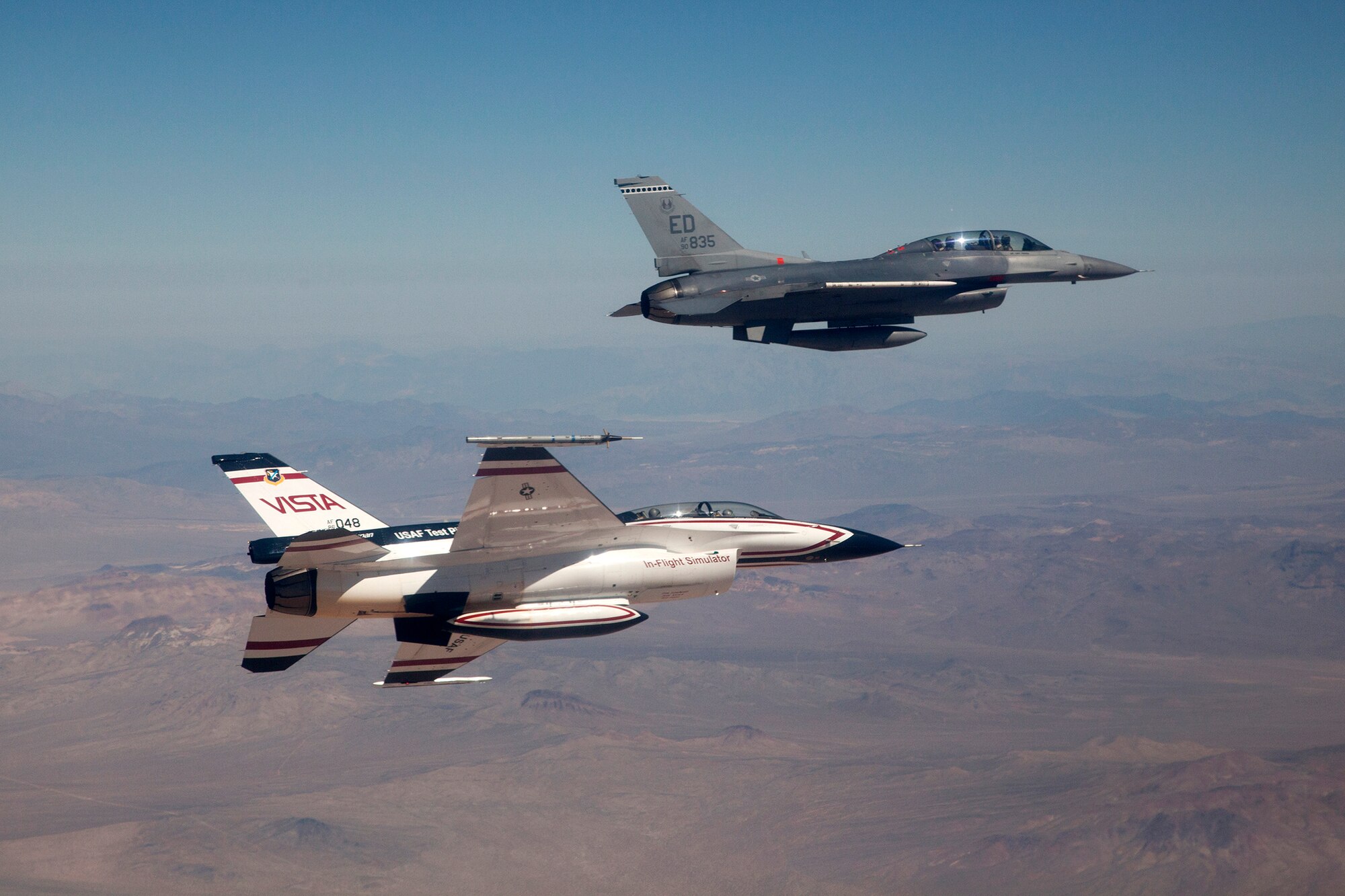 Six students from the United States Air Force Test Pilot School recently helped the Air Force Research Laboratory and Lockheed Martin refine the Automatic Air Collision Avoidance System, which is scheduled for initial testing with the 416th Flight Test Squadron next January. (U.S. Air Force Photo by Christian Turner)