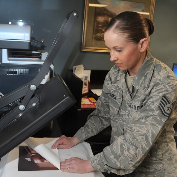 Tech. Sgt. Amy Snyder is the NCO in charge of the Airman & Family Readiness Center at Vance Air Force Base, Okla. (U.S. Air Force photo/ Senior Airman Frank Casciotta)