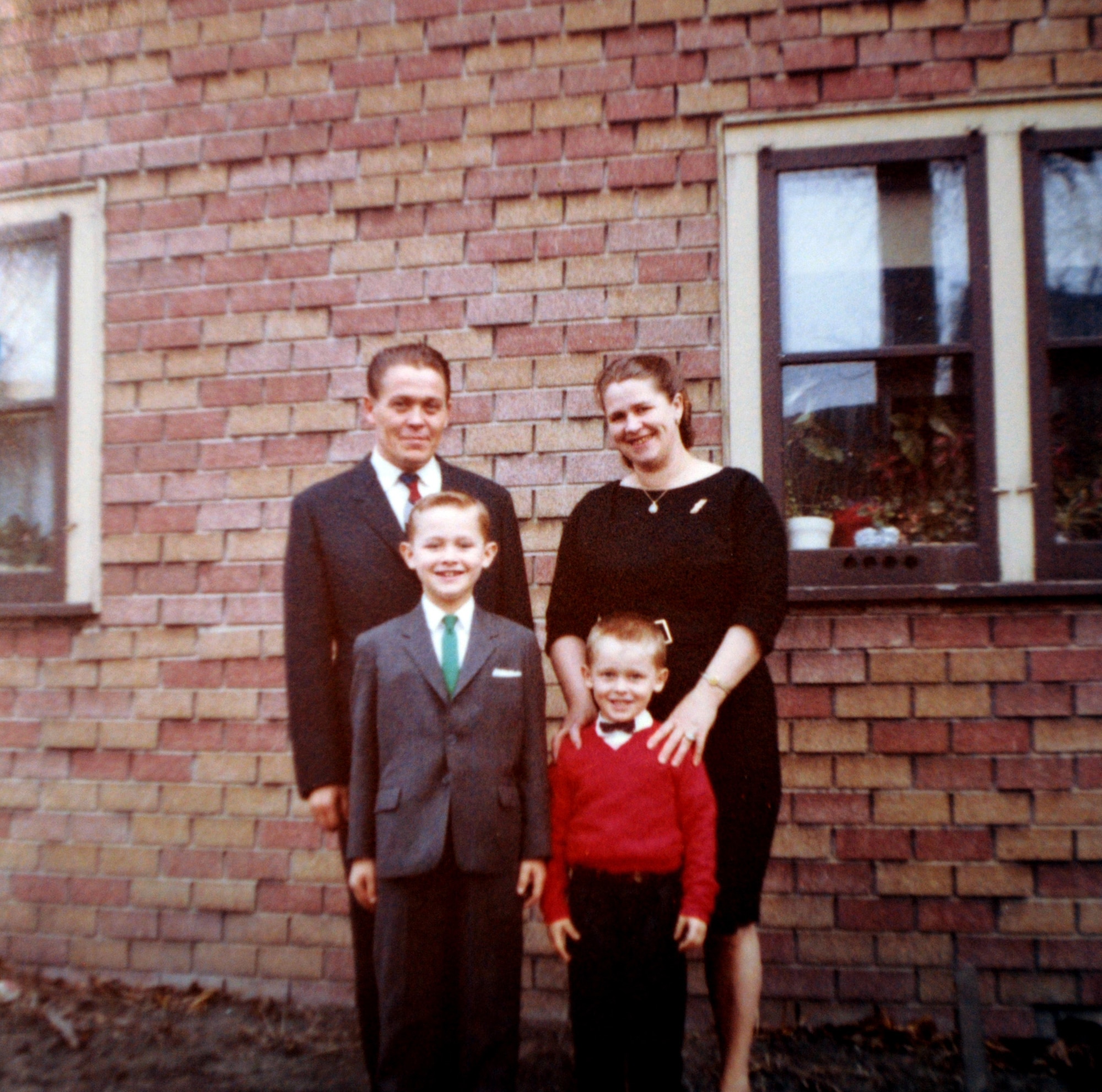 Stanley Gorenc, father, Frances, mother, Stanley, brother, left and Frank (right) pose for a family portrait. 