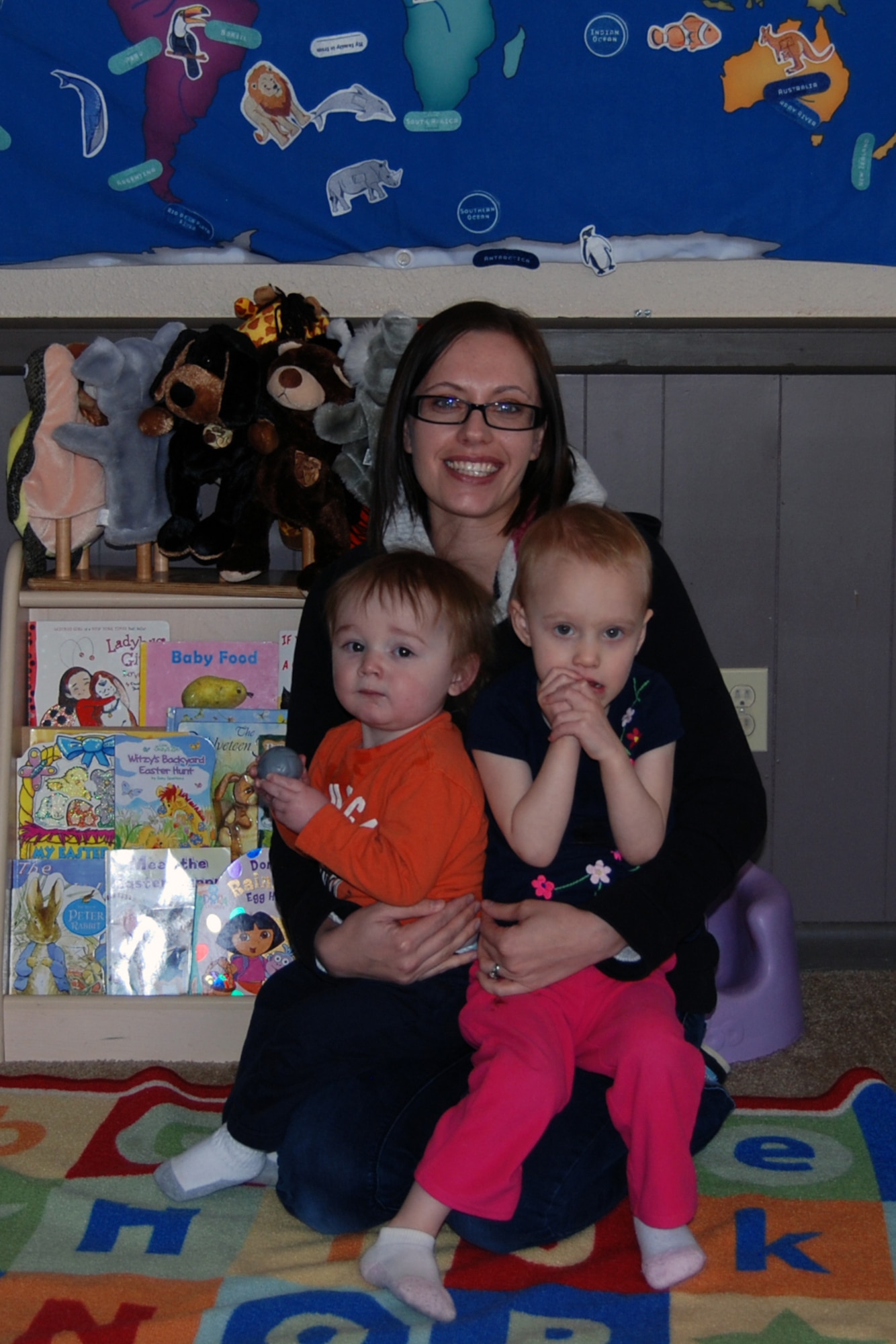 Tess Johnson, Family Child Care provider, won the 2012 FCC Provider of the Year award. Johnson takes care of six children, ages one through six, each of whom has some kind of special need. Johnson won the award for going above and beyond for her children, working with a variety of therapists who come to work with the kids, and providing care in the evenings and on weekends for family. (U.S. Air Force photo/Lea Johnson)