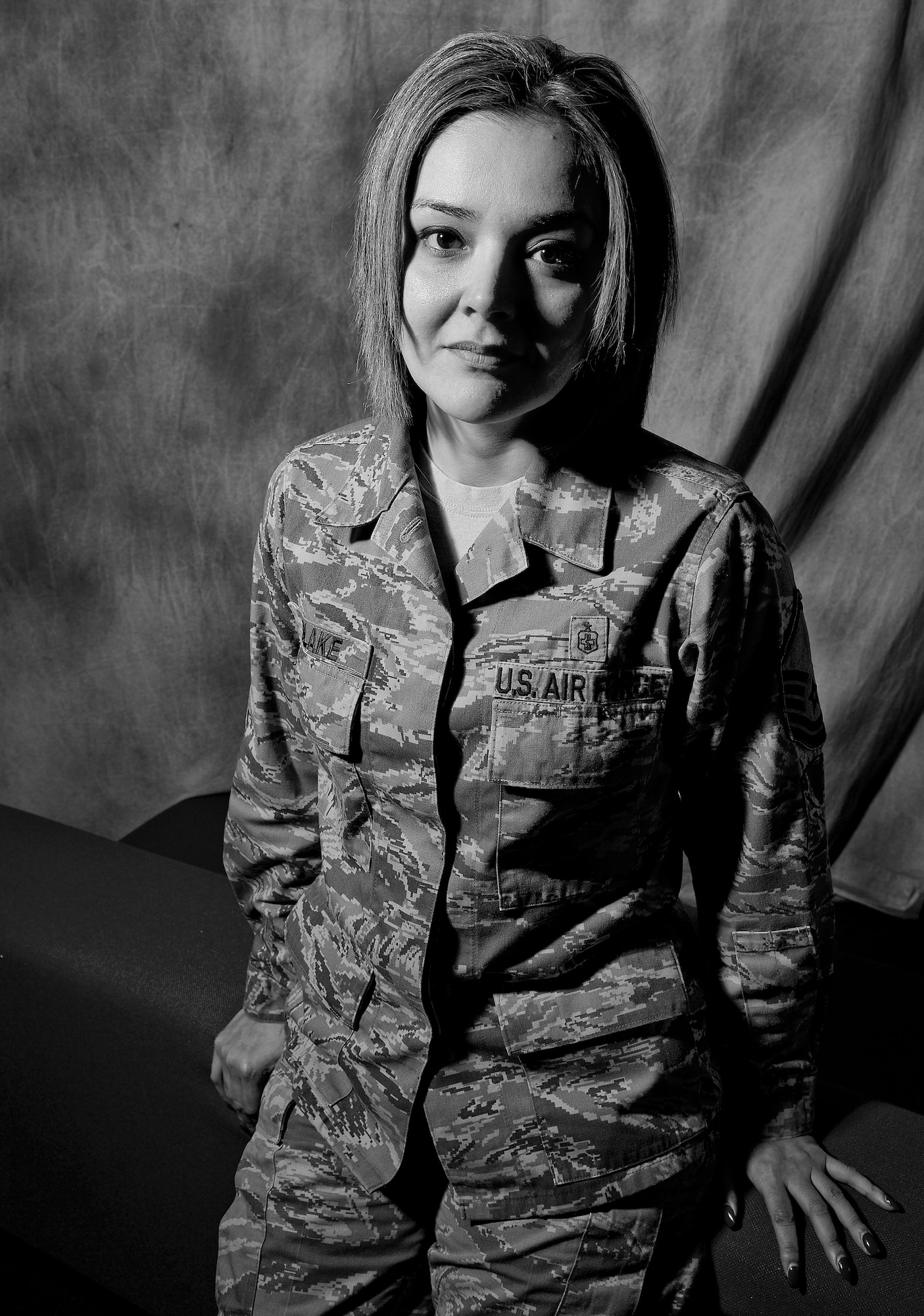 ROYAL AIR FORCE LAKENHEATH, England—Master Sgt. Michelle Blake, 48th Medical Group flight chief for medical readiness, is being featured during Sexual Assault Awareness Month. Blake wanted to share her story in hopes that other women will speak up about sexual assault. (U.S. Air Force photo by Staff Sgt. Stephanie Mancha)