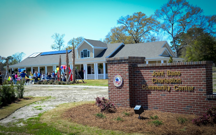 Forest City Military Communities held a ribbon cutting ceremony for the new Community Center March 29, 2013, at Joint Base Charleston – Air Base, S.C. The community center, located at 1501 Touhey Blvd. on the Air Base, is 5,696 square feet and includes a business center, a fitness center, a kitchen and activity center, showers, locker rooms and two housing management offices. The hours of operation for the community center are 7 a.m. to 10 p.m. every day and available only to Air Base residents. (U.S. Air Force photo/Staff Sgt. Anthony Hyatt)