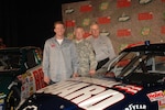 Dale Earnhardt Jr., left, will drive the National Guard car next year in NASCARS's top-level Sprint Cup series for Hendrick Motorsports. He stood with Lt. Gen. Clyde Vaughn, director of the Army National Guard, and Rick Hendrick, Hendrick Motorsports owner, in Dallas where the announcement was made on Sept. 19.