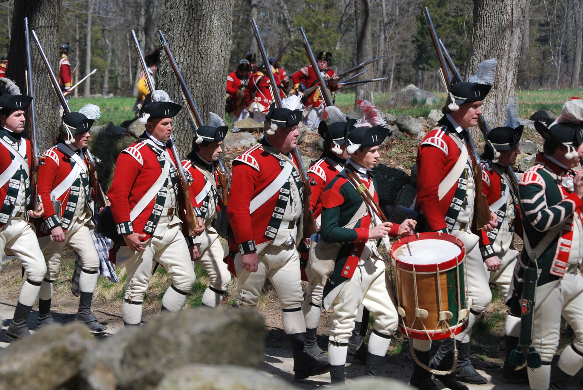 Patriot’s Day reenactors. (Photo courtesy of Minute Man National Historical Park)