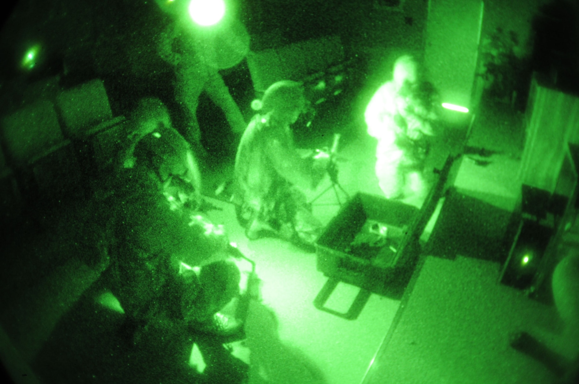 Members of the 102nd Security Forces Squadron perform a week of training which included weapons training, simulation training, using night vision equipment, and performed various physical fitness competitions throughout the week.(National Guard photo by Tech. Sgt. Kerri Cole/Released)
