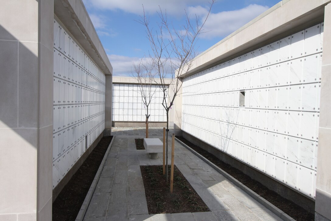 ARLINGTON, Va.  – Construction is nearing completion on the 62,820-square-foot Columbarium Court 9 here. The new $12.9-million-dollar facility will add 20,292 niche spaces and extend the availability of first inurnment to 2024. 