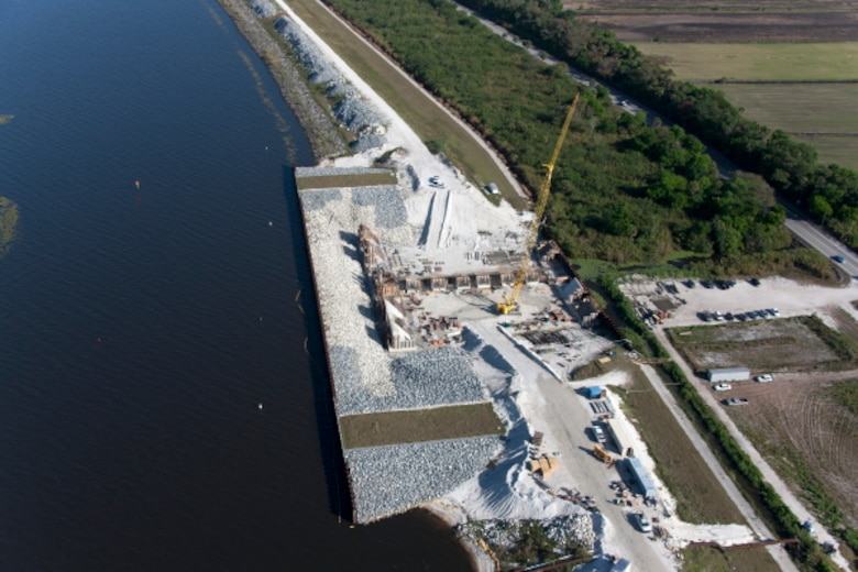 Work continues on a water control structure replacement at the Culvert 11 site south of Port Mayaca.  Jacksonville District plans to remove or replace 30 structures at Herbert Hoover Dike over the next five years. 