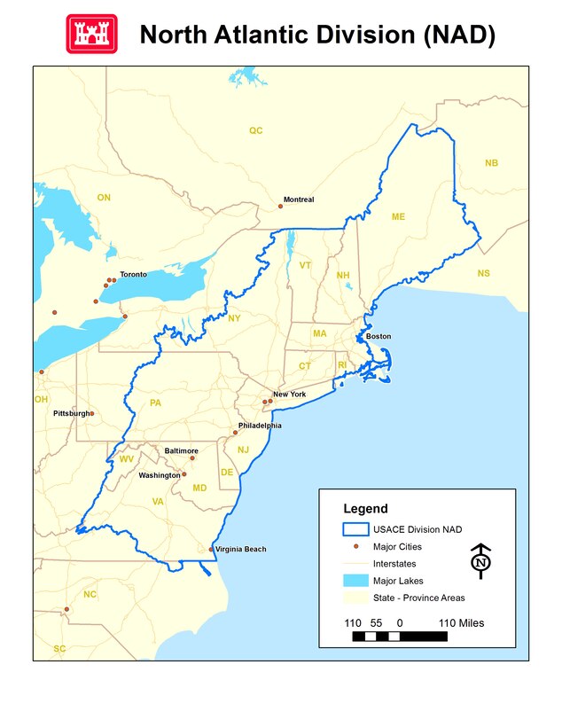 North Atlantic Division area of operations.