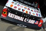 Army National Guard patches decorate the No. 5 Chevrolet that Dale Earnhardt Jr. drove to a seventh-place Nationwide Series finish in California Feb. 26.